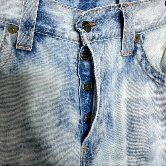 True Religion Mens Light Antelope Bleached Geno Slim Jeans - Picture 4 of 10